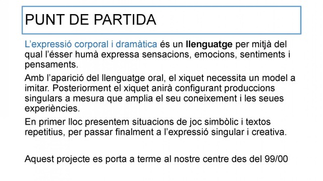 El teatre com a t&egrave;cnica de dinamitzaci&oacute; de l'aula