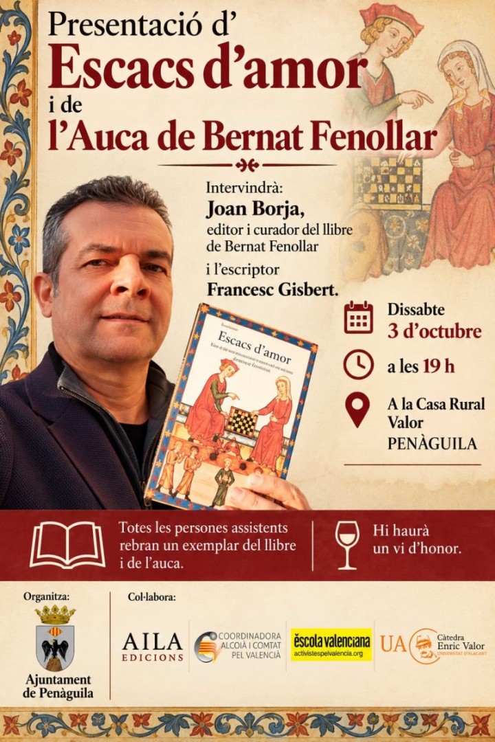 Presentaci&oacute; d'"Escacs d'amor" i "Auca de Bernat Fenollar"